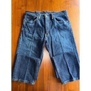 Levi's Men's 505 Regular Fit Straight Leg Dark Wash Jeans - Size 34x32